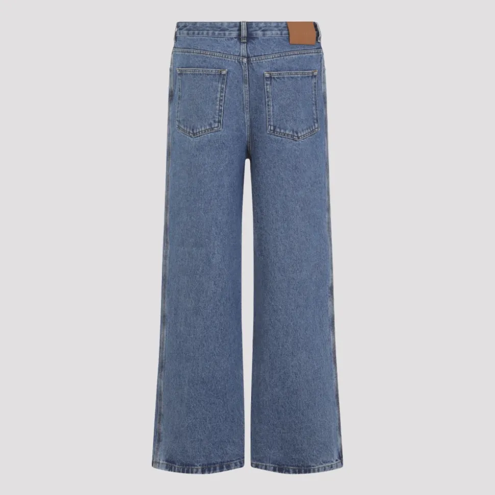 Anagram Baggy Mid Blue Bomull Jeans