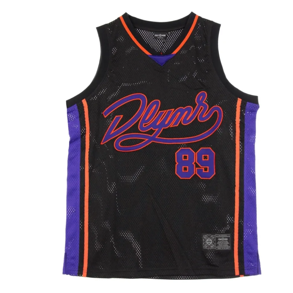 Basketball Style Tank Top Svart/Lilla