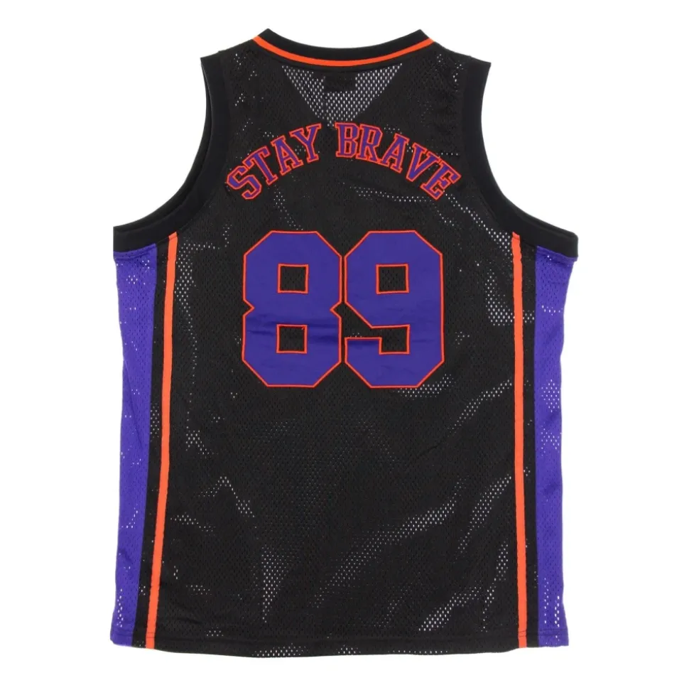 Basketball Style Tank Top Svart/Lilla