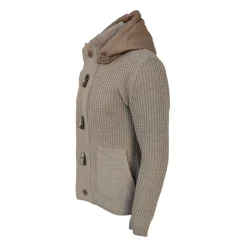 Beige Hette Trench Style Jakke