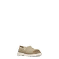 Beige Semsket Skinn Flate Sko
