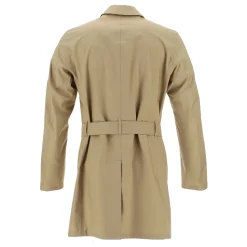 Beige Vevd Regnfrakk Trenchcoat