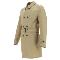Beige Vevd Regnfrakk Trenchcoat