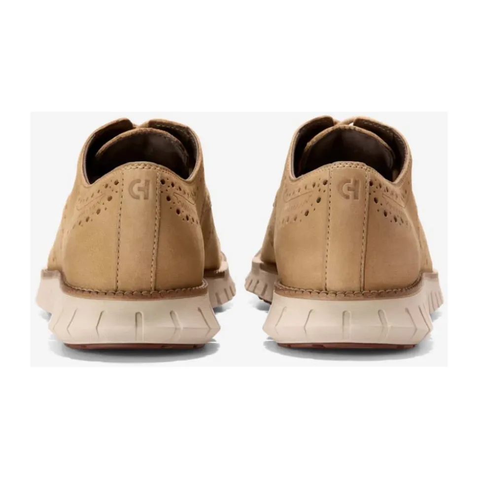 Beige Wingtip Oxford Sko