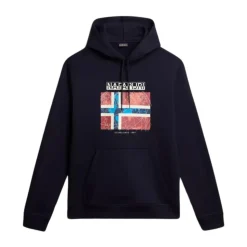 Blå Bomull Langarmet Guiro Genser