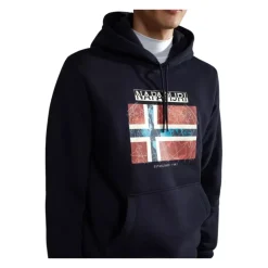 Blå Bomull Langarmet Guiro Genser