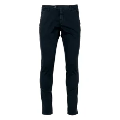Blå Bomullsbukser Slim Fit