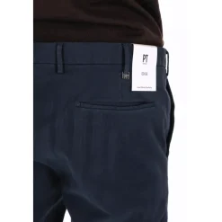Blå Bomullsbukser Slim Fit