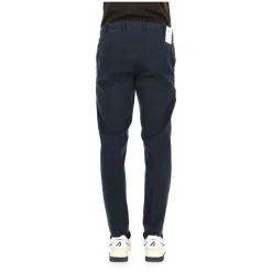 Blå Bomullsbukser Slim Fit