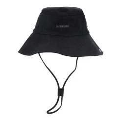 Blå bøttehatt med logo-bokstaver
