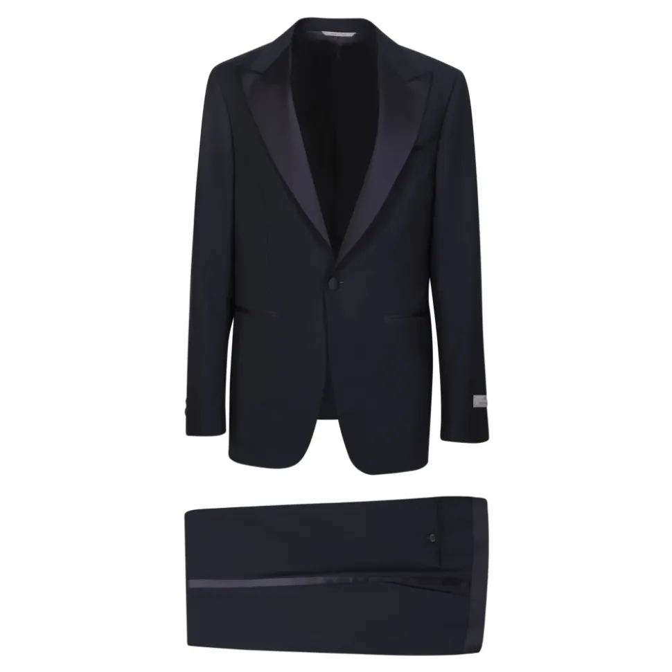 Blå dress til menn Elegant design