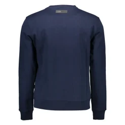 Blå Langarmet Sweatshirt med Trykk