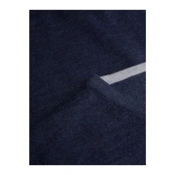 Blå Merino Ull Crew Neck Genser