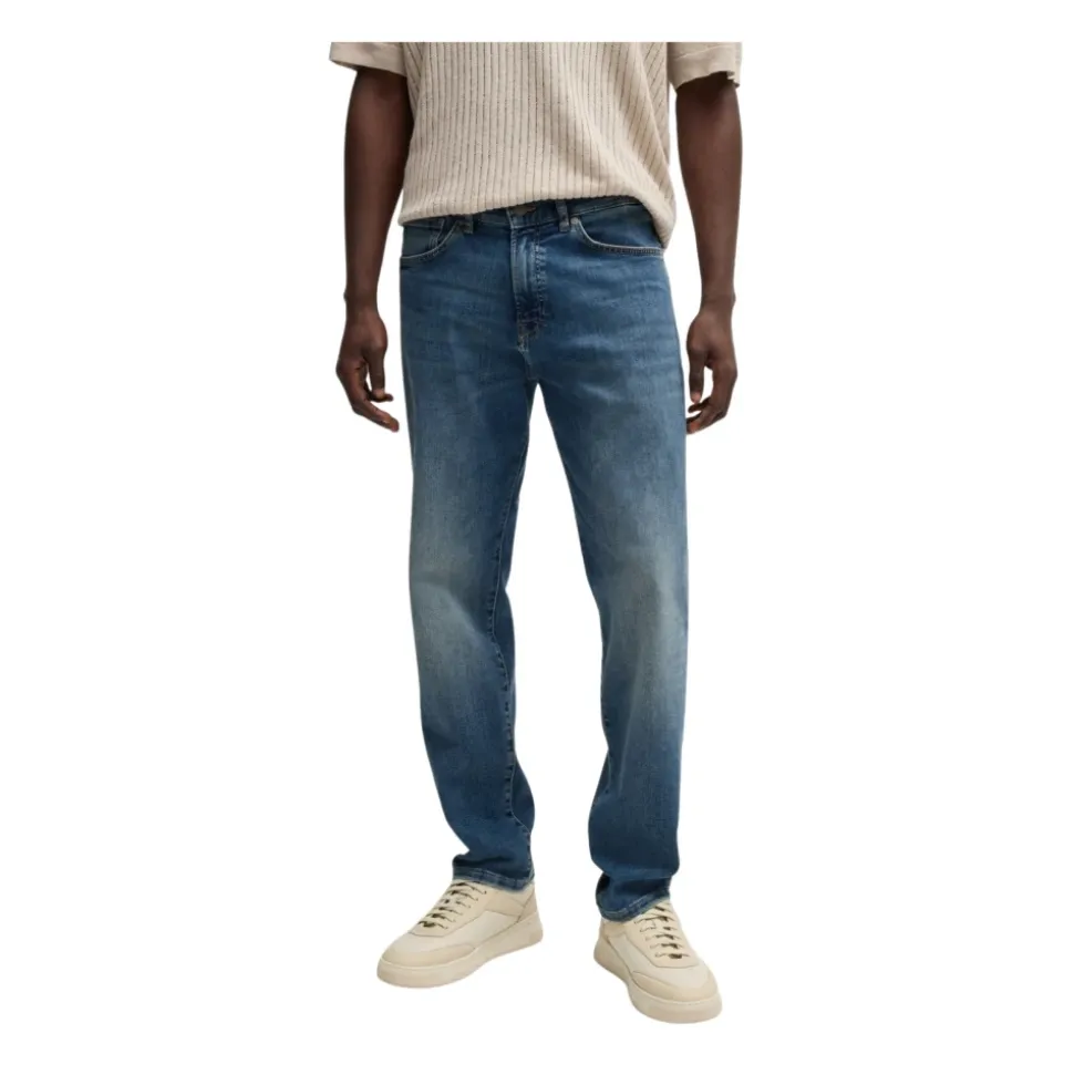 Blå Regular-Fit Jeans Super-Stretch