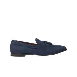 Blå semsket skinn dusk loafers