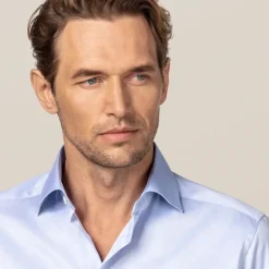 Blå Signature Twill Slim Fit Skjorte