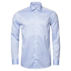 Blå Signature Twill Slim Fit Skjorte