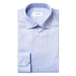 Blå Signature Twill Slim Fit Skjorte