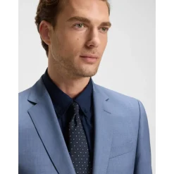 Blå Slim Fit Suit Jacket Kjole