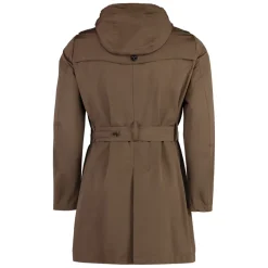 Bomull Trenchcoat med Avtagbar Hette