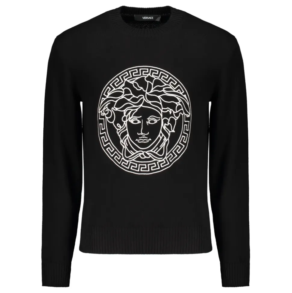 Broderi Bomulls Crew-Neck Genser