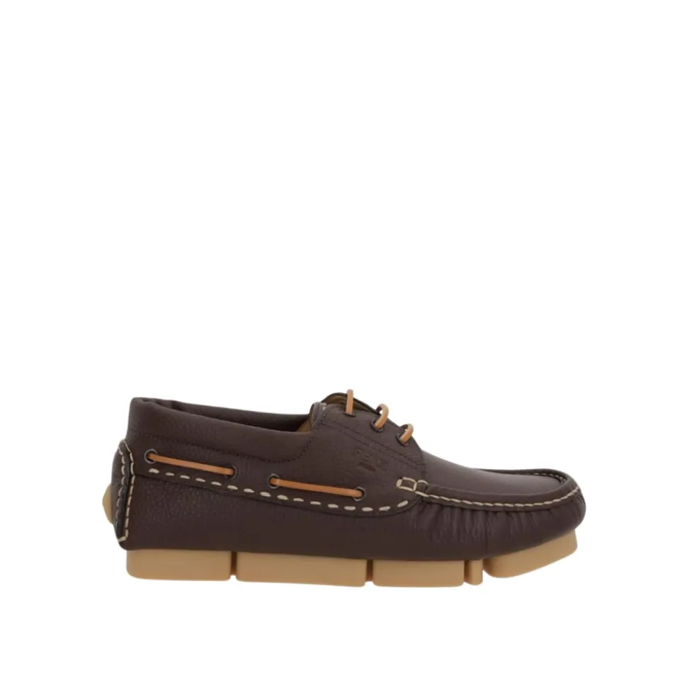 Brun Skinn Brogue Båtsko