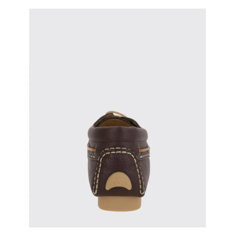 Brun Skinn Brogue Båtsko