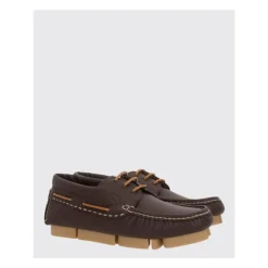 Brun Skinn Brogue Båtsko