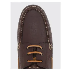 Brun Skinn Brogue Båtsko