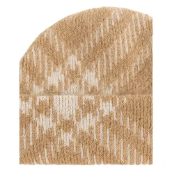 Check Mohair Wool Blend Beanie