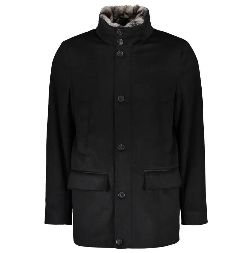 Chinchilla Fur Collar Coat