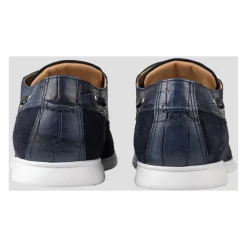 Crocodile Leather Suede Loafers