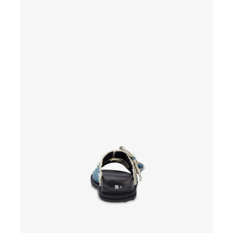 Denim Flatform Sandaler