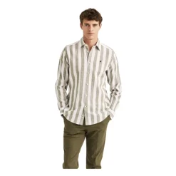 Douglas Linen Mix Stripe Shirt
