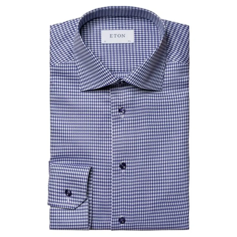 Elegant Houndstooth Dress Shirt