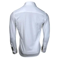 Elegant hvit jersey skjorte