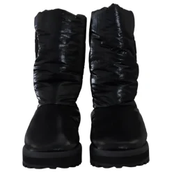 Elegant Mid-Calf Støvler i Svart Polyester
