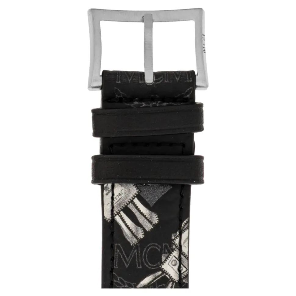 Embossed Monogram Leather Apple Watch Band