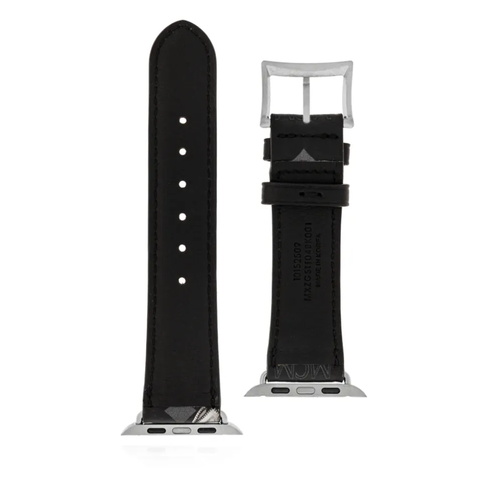 Embossed Monogram Leather Apple Watch Band