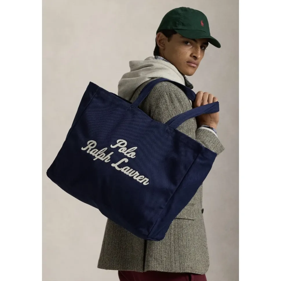 Embroidered Canvas Tote Large