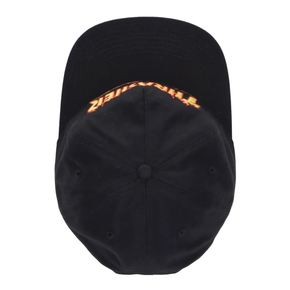 Flame Brodert Snapback Lue Svart