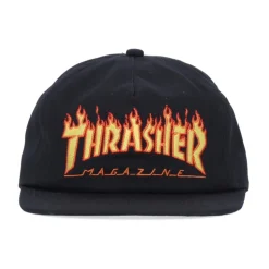 Flame Brodert Snapback Lue Svart