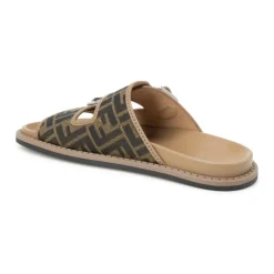 Flate sandaler med FF jacquardmønster
