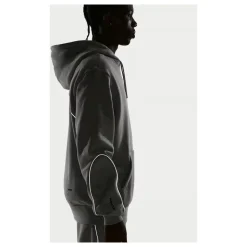 Fleece Reflective Piping Hoodie