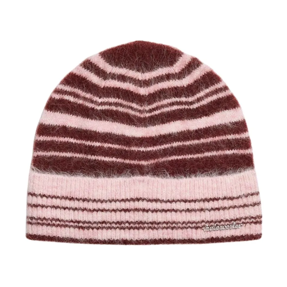 Fluffy Alpaca Stripe Beanie