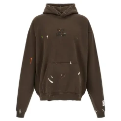 French Logo Painted Hoodie