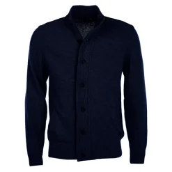 Genser med glidelås, albueforsterkninger og broderi