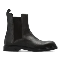 Grained Leather Chelsea Boots