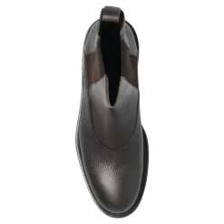 Grained Leather Chelsea Boots