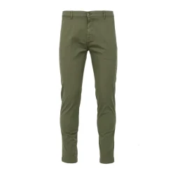 Grønn Bomull Slim Fit Bukser